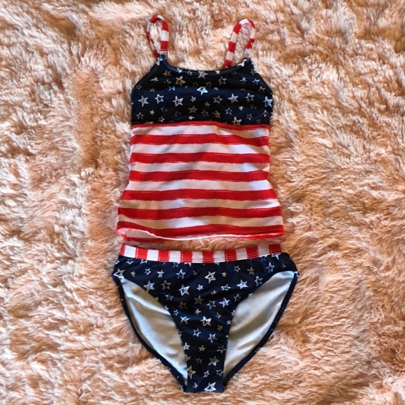 girls american flag swimsuit